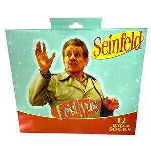 12 Days Of Socks Seinfeld Men's Shoe Size 6 - 12 Ankle + Crew NIB Holiday Gift